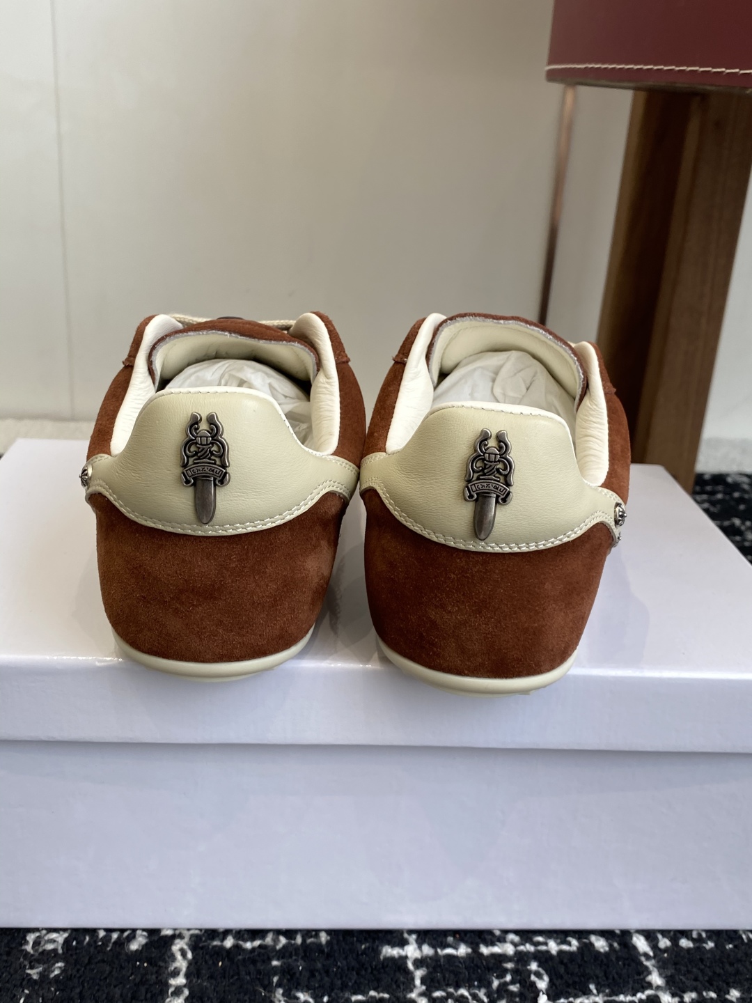 Rick Owens Suede Low-Top Trainer Brown