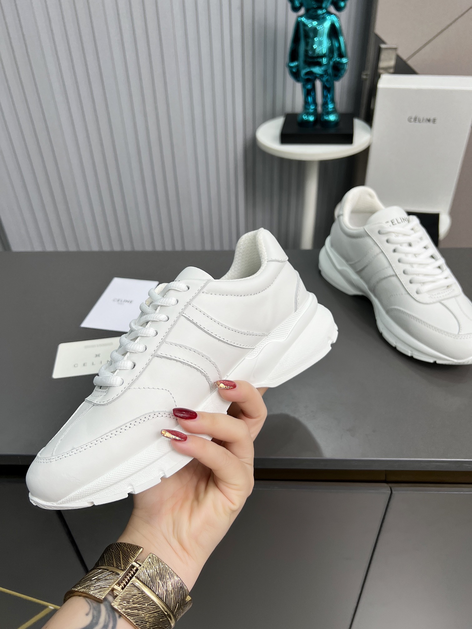 Celine Chunky Dad Sneakers White