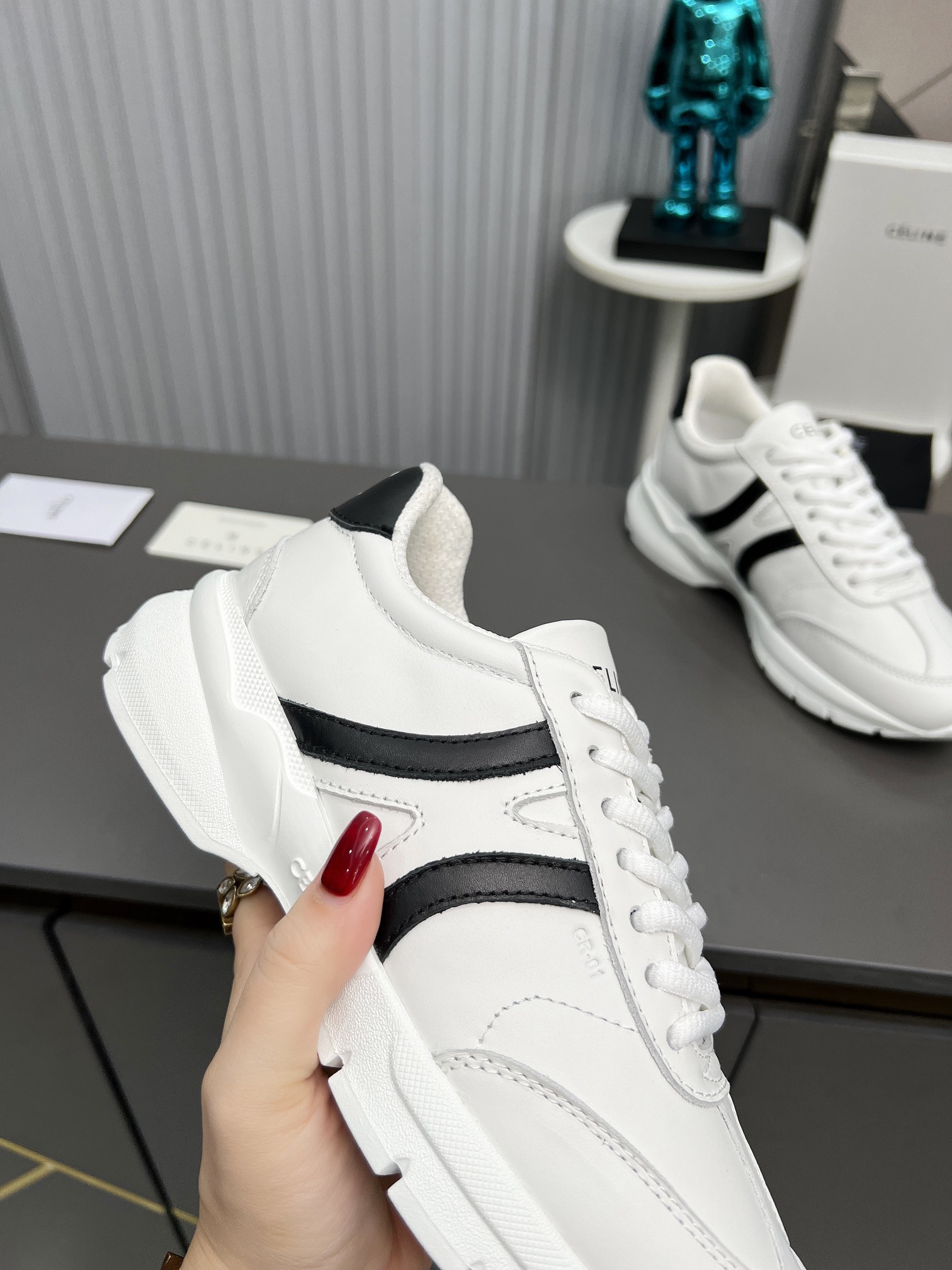 Celine Chunky Dad Sneakers White/Black