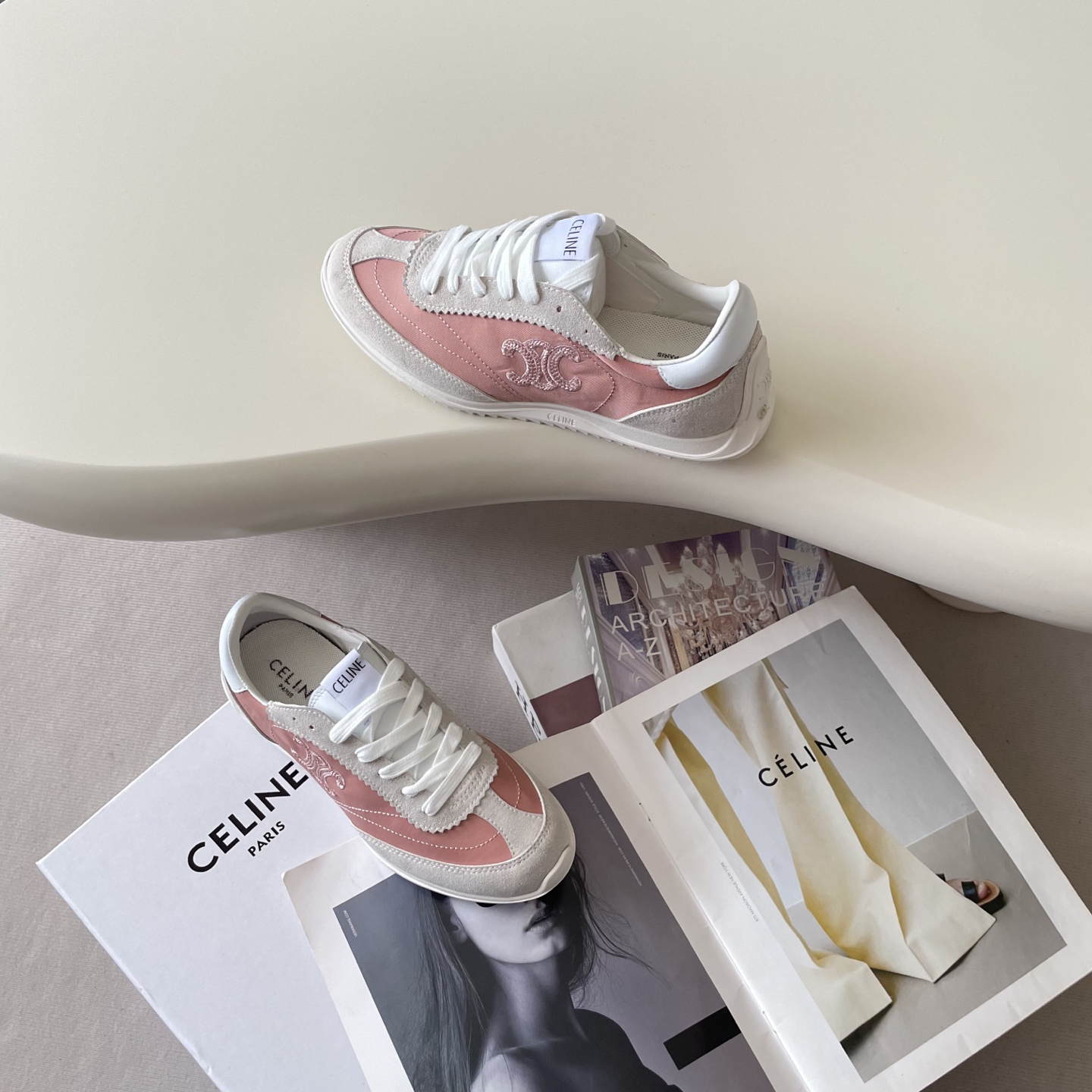 Celine Racer Triomphe Sneakers Pink