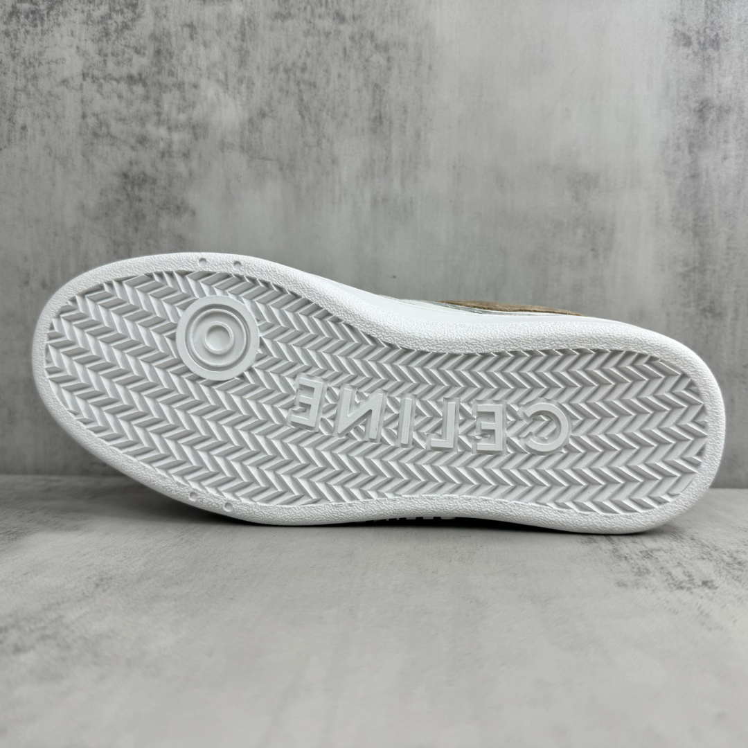 Celine Trainer Skate Sneakers White/Tan