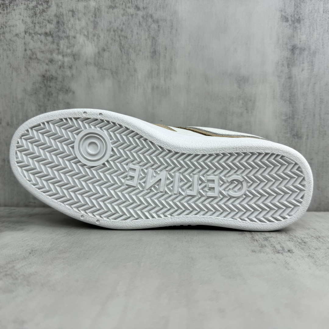 Celine Trainer Skate Sneakers White/Tan