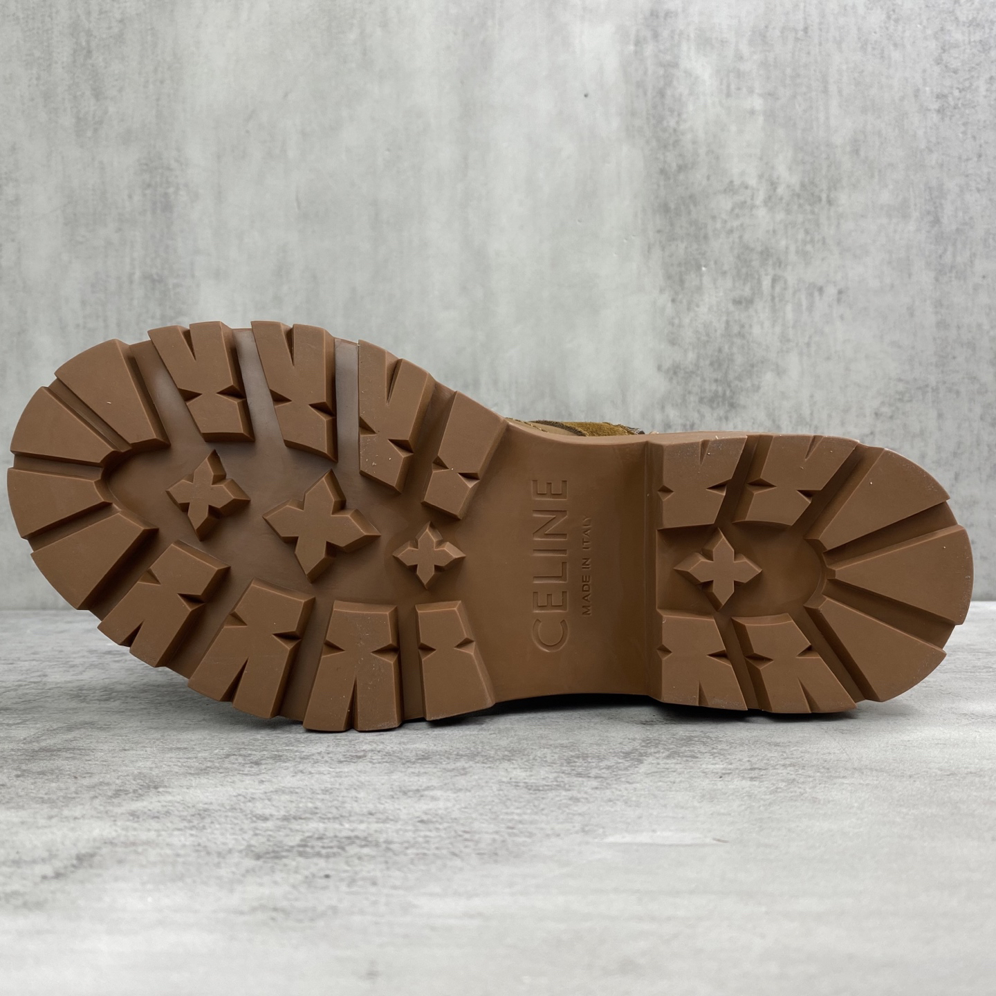 Celine Retro Lace-Up Boots Brown