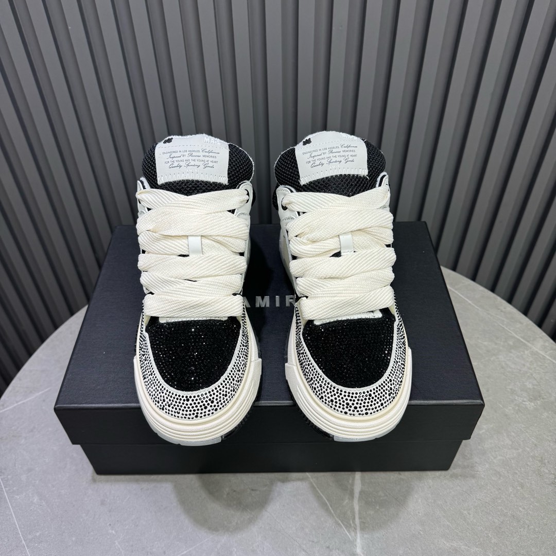 AMIRI Crystal Low-Top Sneakers Black/White