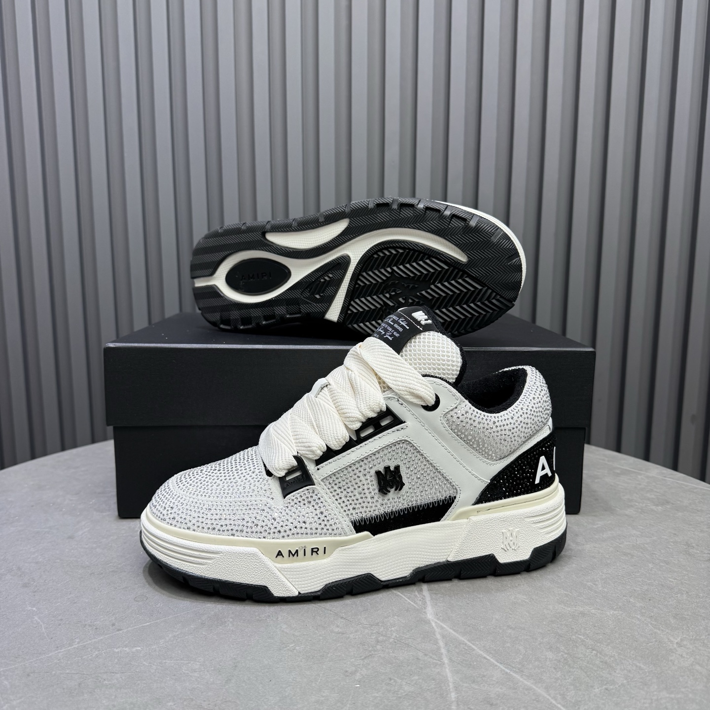 AMIRI Crystal Low Sneakers White/Black