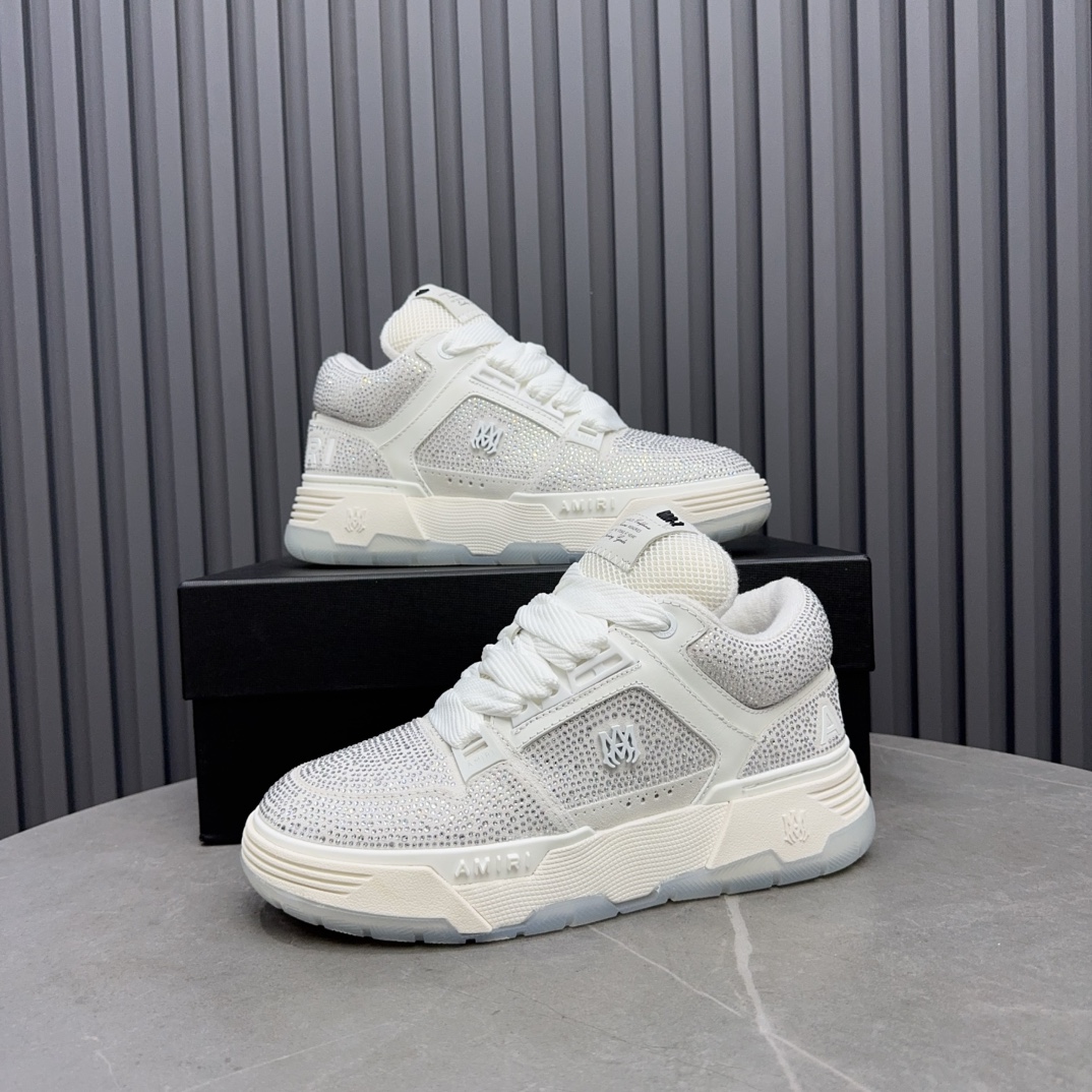 AMIRI Crystal Low-Top Sneakers White