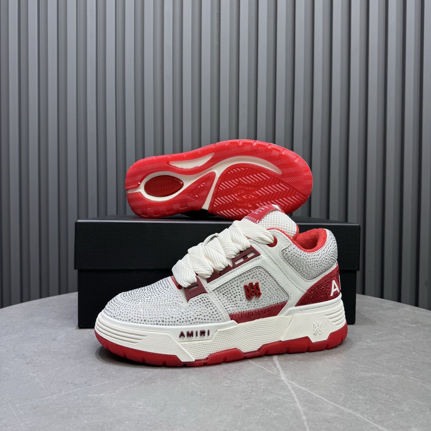 AMIRI Crystal Low Sneaker White/Red