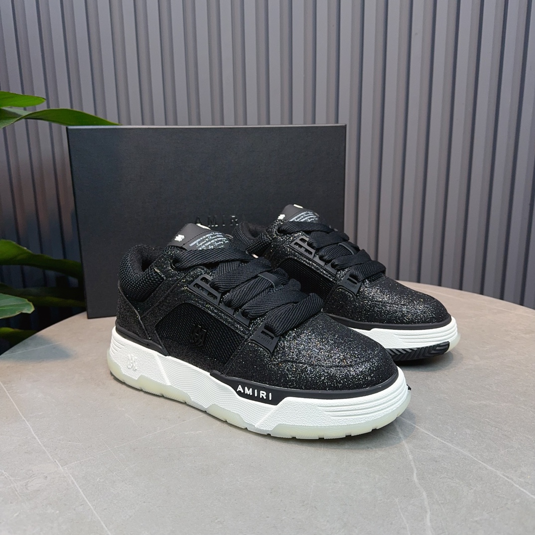 AMIRI Glitter Low-Top Sneakers Black