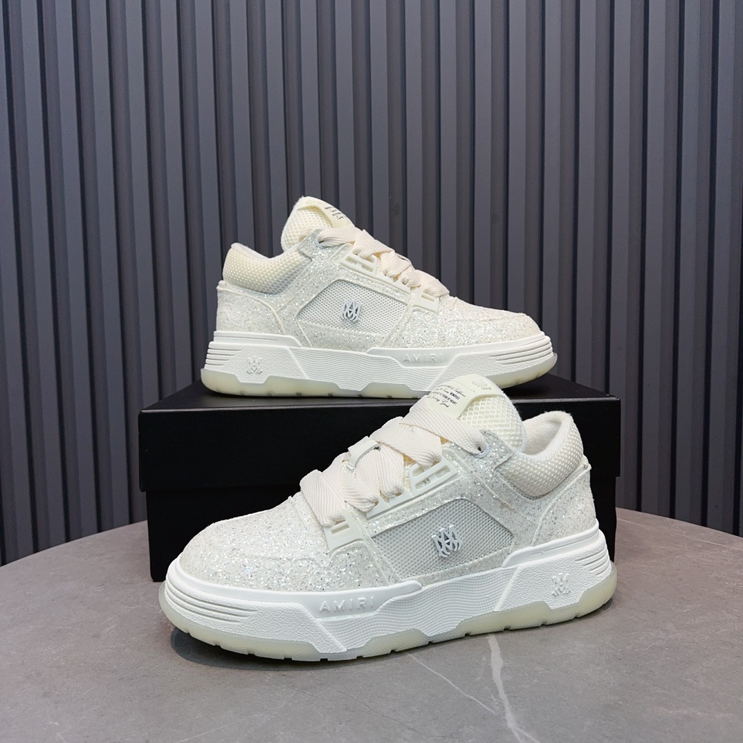 AMIRI Glitter Low Sneakers White