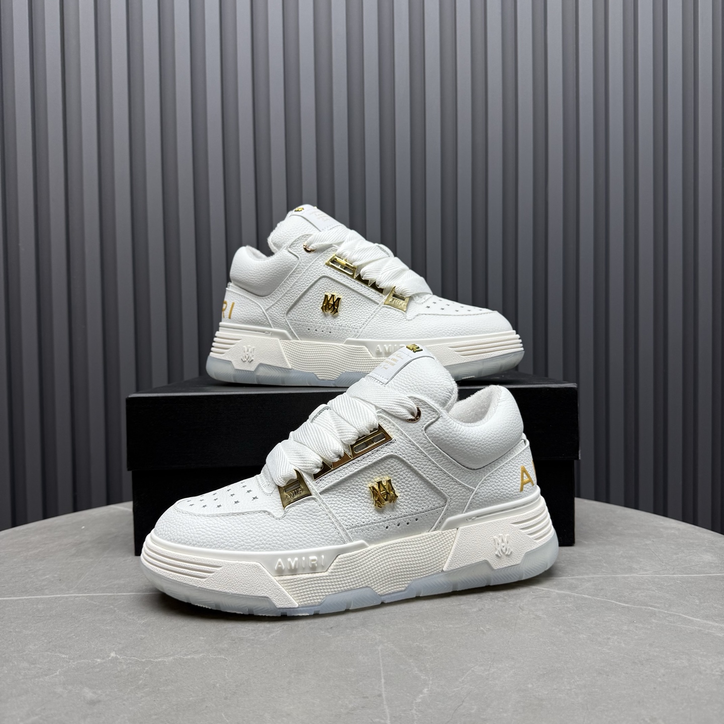 Amiri Leather Low-Top Sneakers White