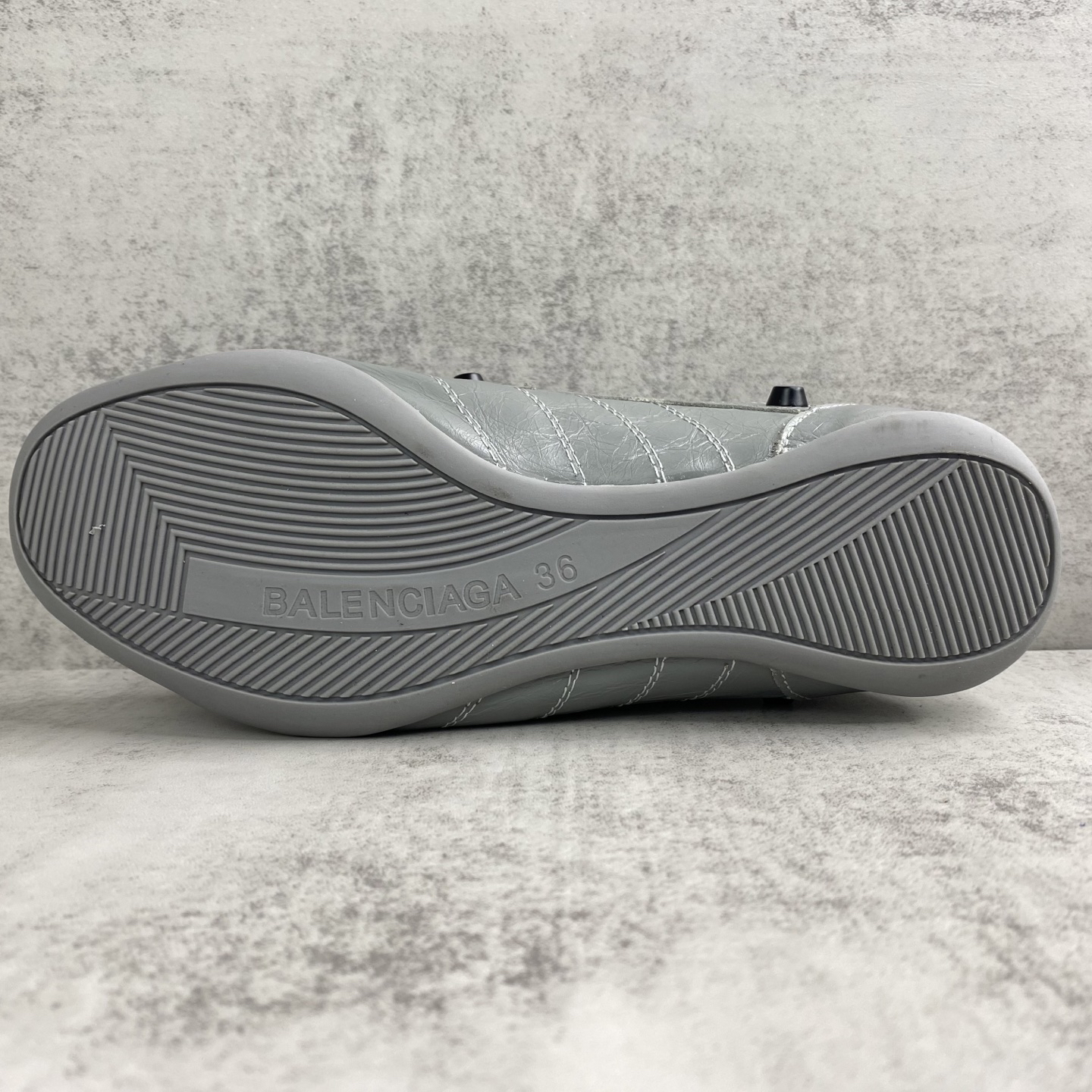 Balenciaga Punk Lace-Up Loafers Grey
