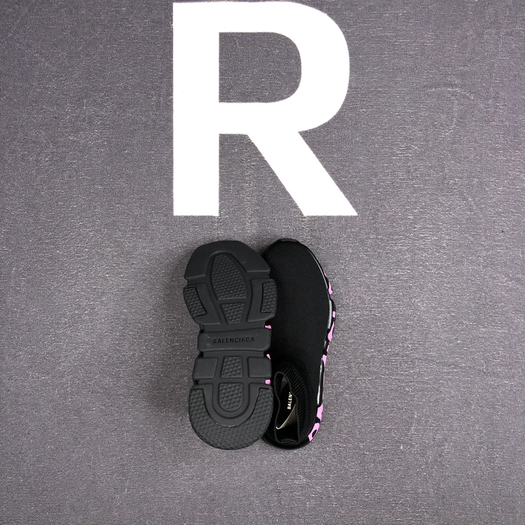 Balenciaga Speed Sock Sneakers Black/Pink