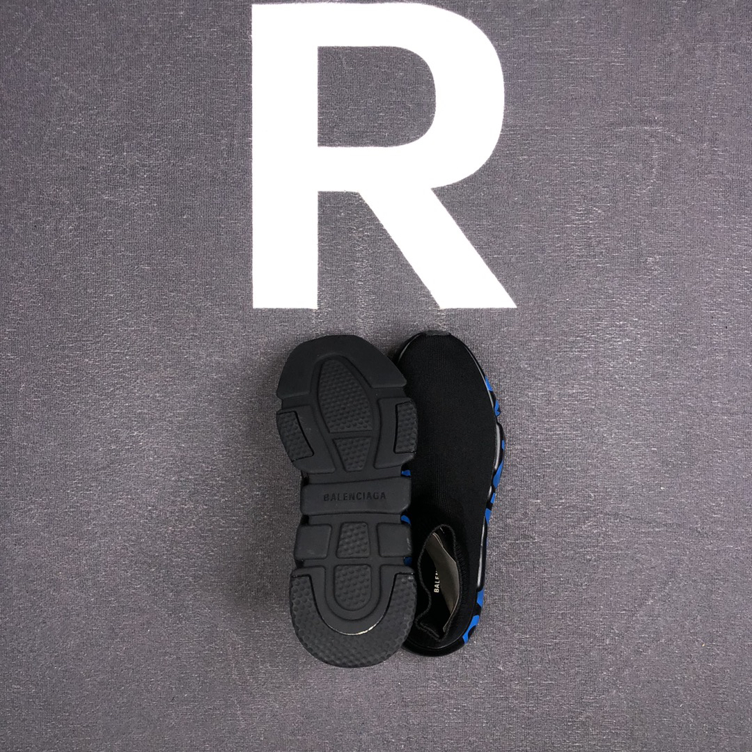 Balenciaga Speed Sock Sneakers Black/Blue