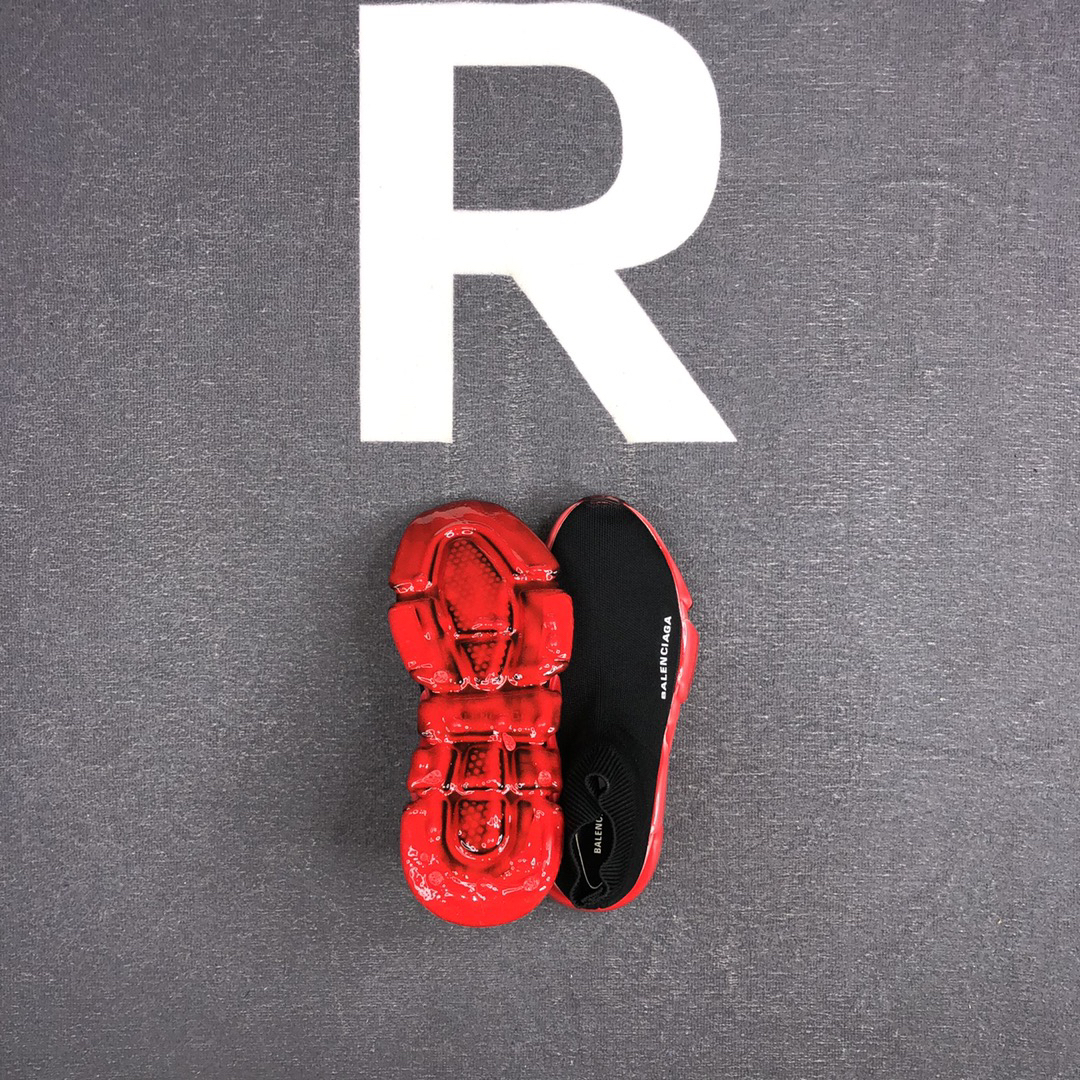 Balenciaga Speed Sock Sneakers Black/Red