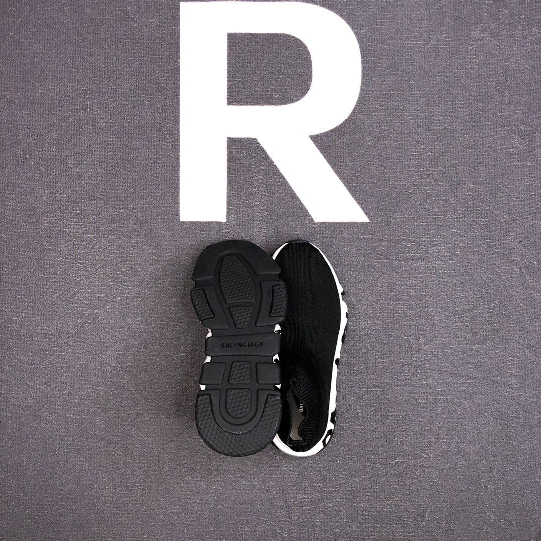 Balenciaga Speed Sock Sneakers Black/White