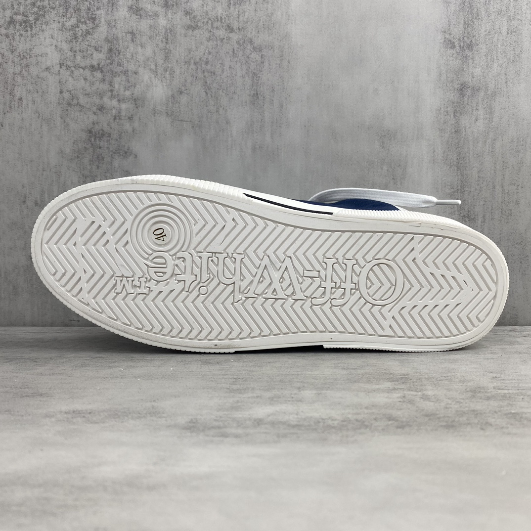Off-White Low Vulcanized Canvas Sneakers Navy