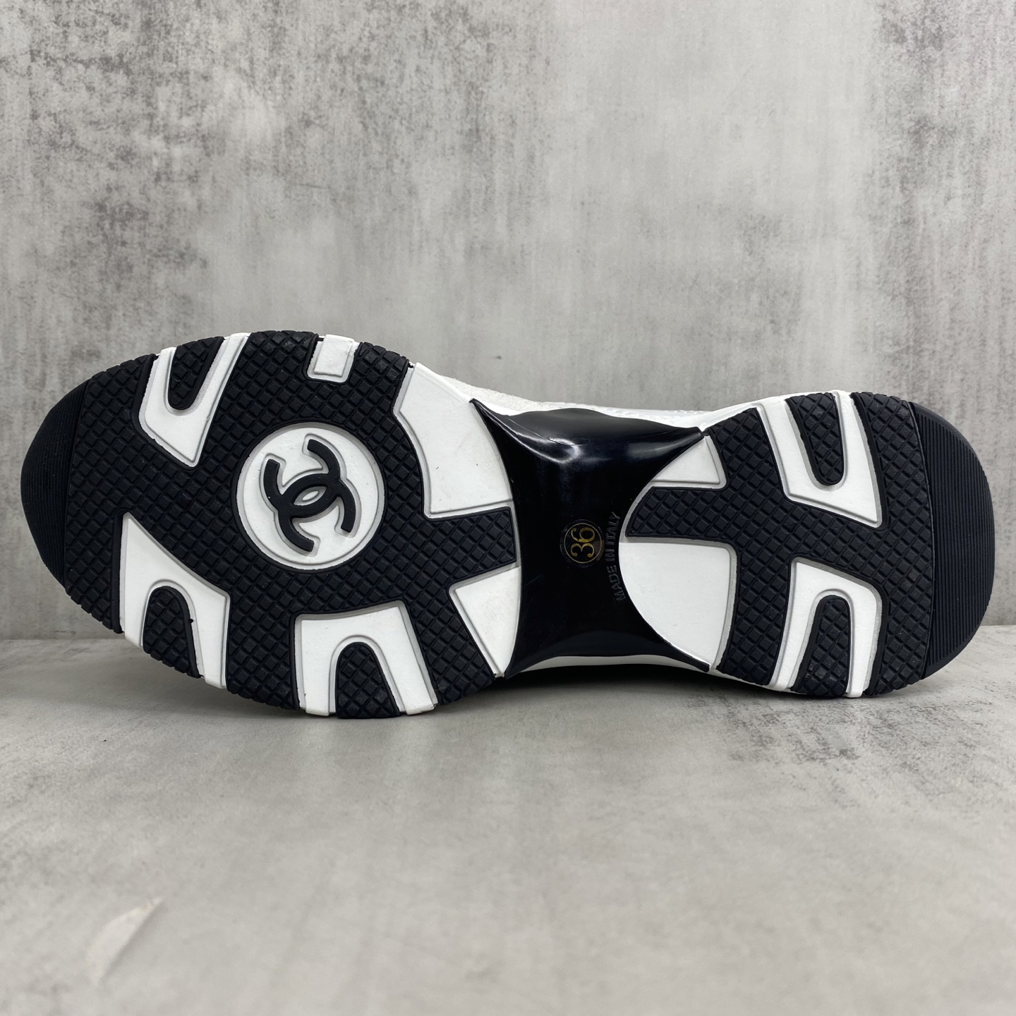 Chanel Chunky Trainer Sneakers White/Black