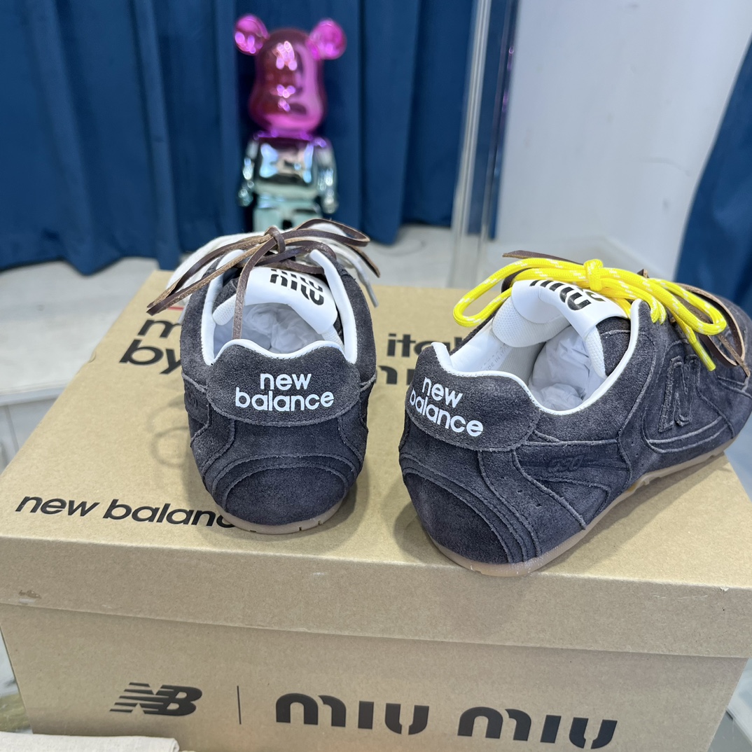 Miu Miu x New Balance 530 Sneakers Dark Gray