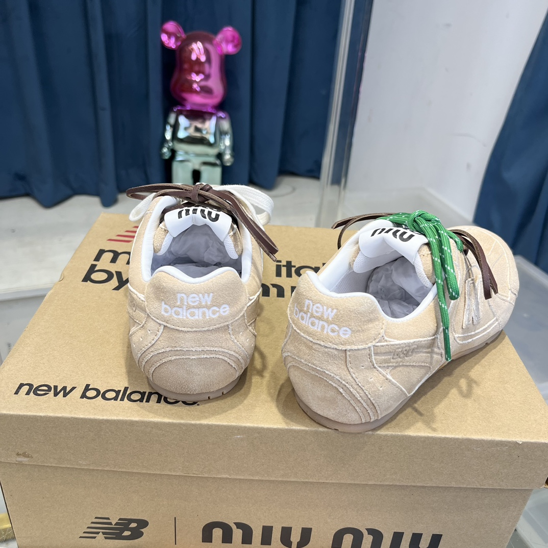 Miu Miu x New Balance 530 Suede Sneakers Beige