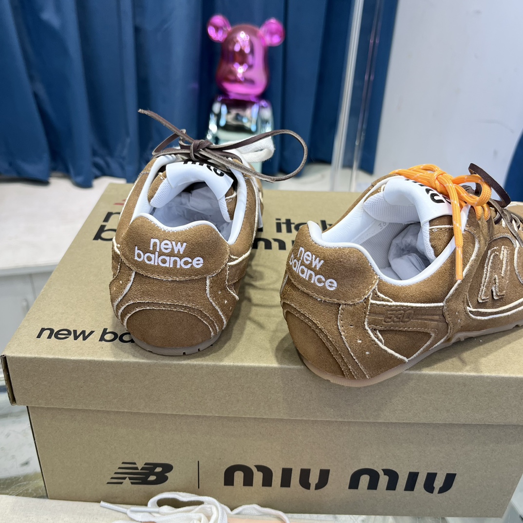 Miu Miu x New Balance 530 Sneakers Brown