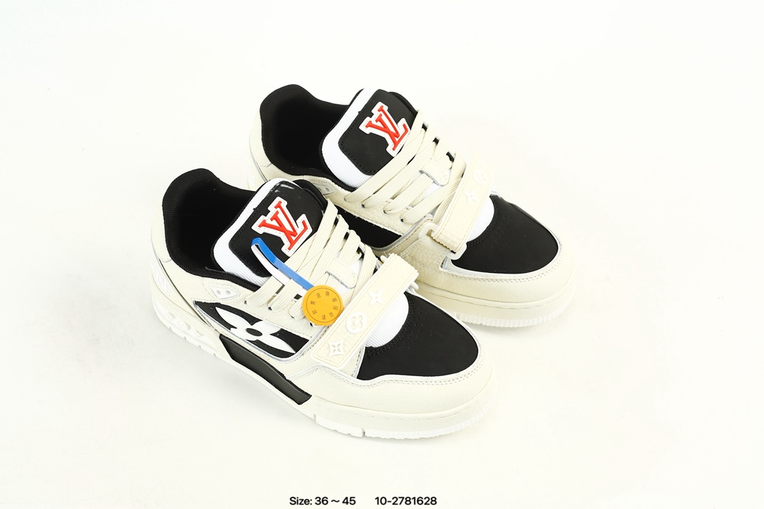 Louis Vuitton Trainer Low Sneaker White Black