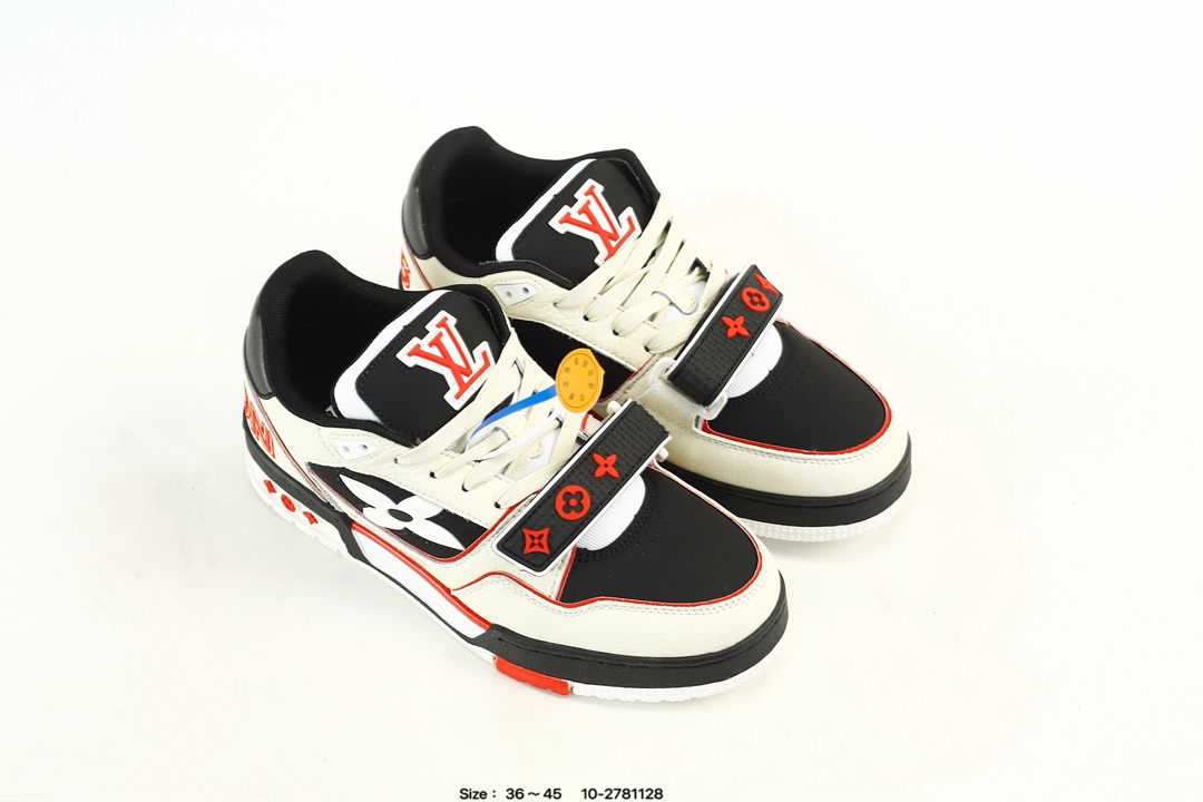 Louis Vuitton Trainer Low Sneaker Black/White/Red