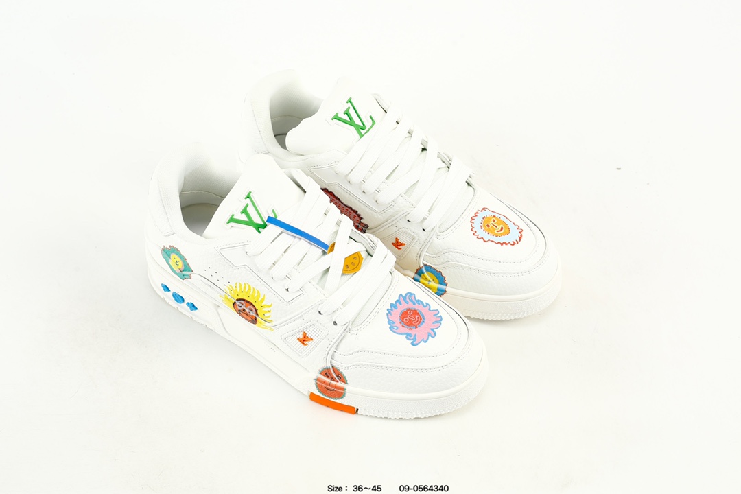 Louis Vuitton Trainer Low Sneaker White Multi