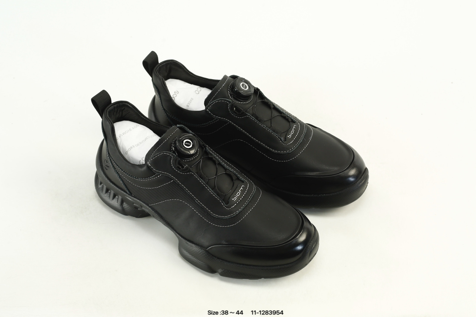 ECCO Biom Leather Sneakers Black