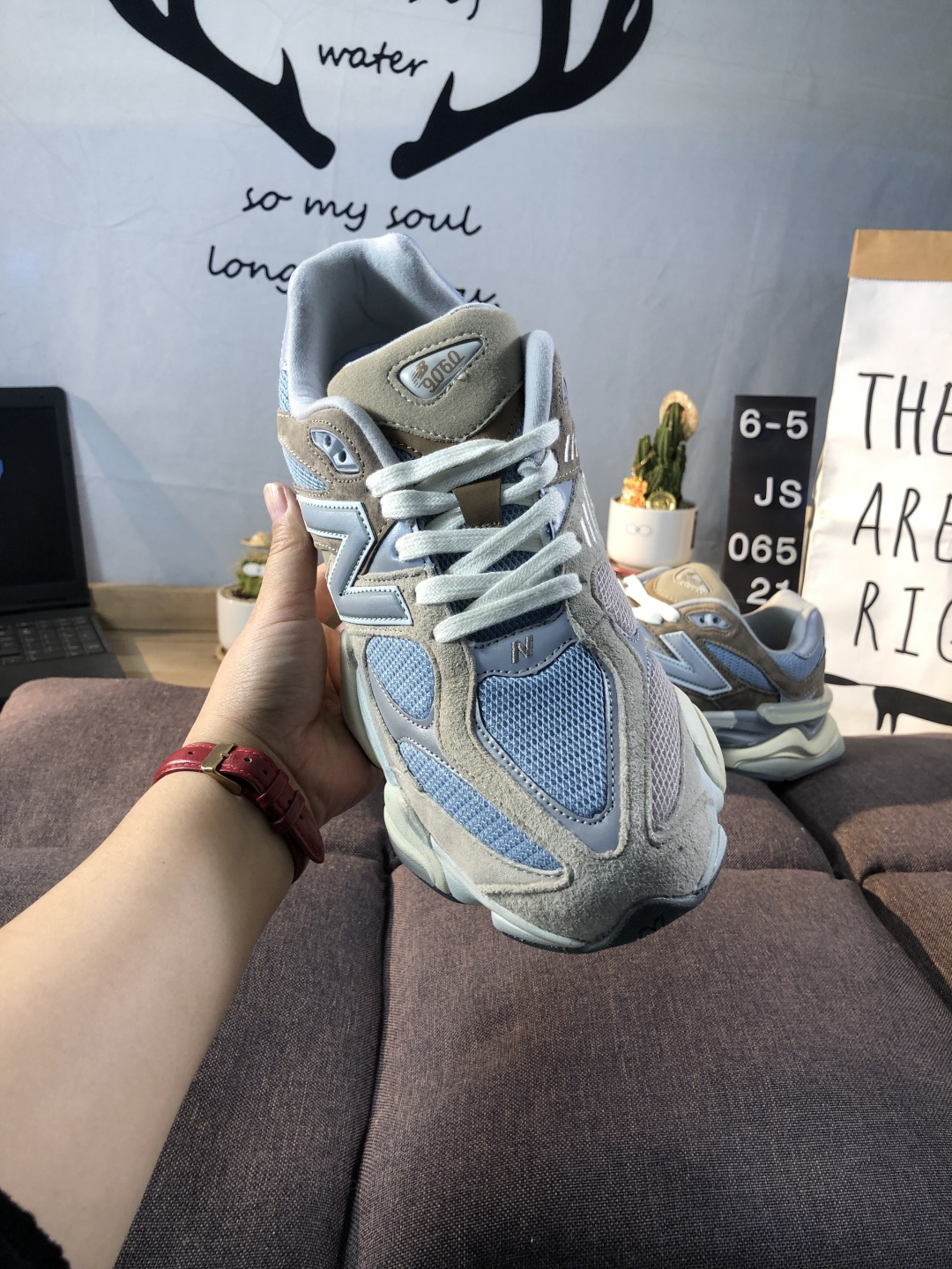 New Balance 9060 Chunky Sneakers Grey Blue