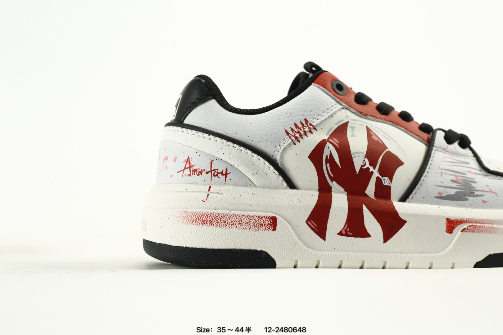 MLB NY Graffiti Dad Sneakers White Red Black