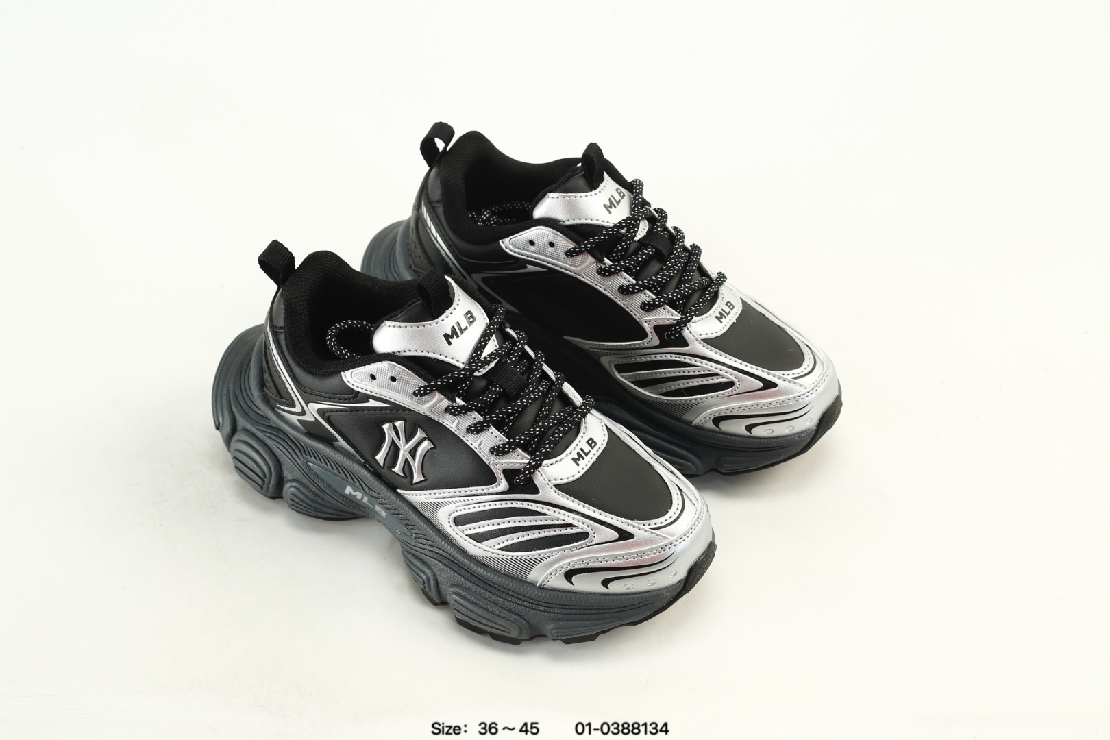 MLB Winner Chunky Dad Sneakers Black/Silver