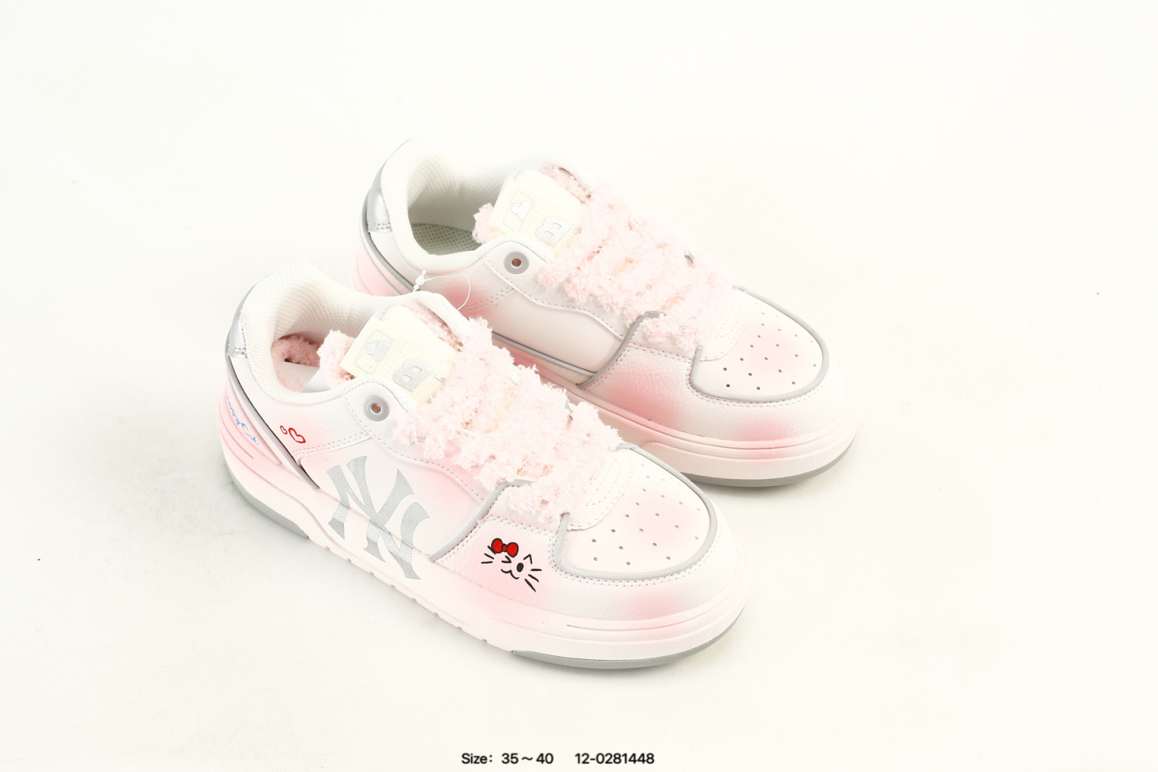 MLB Chunky Liner PU Sneaker White Pink