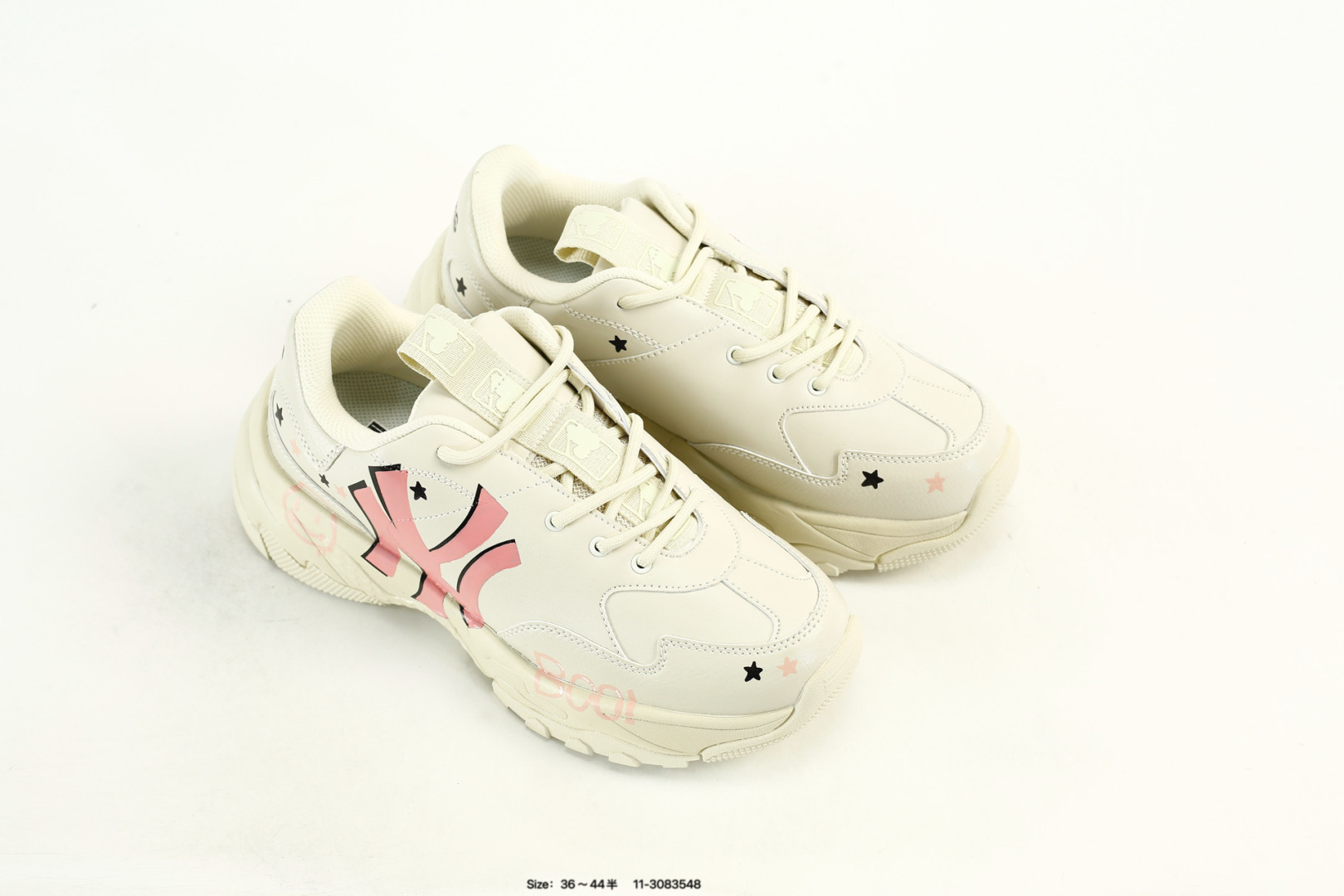 MLB Bigball Chunky Pixel Sneakers Cream Pink