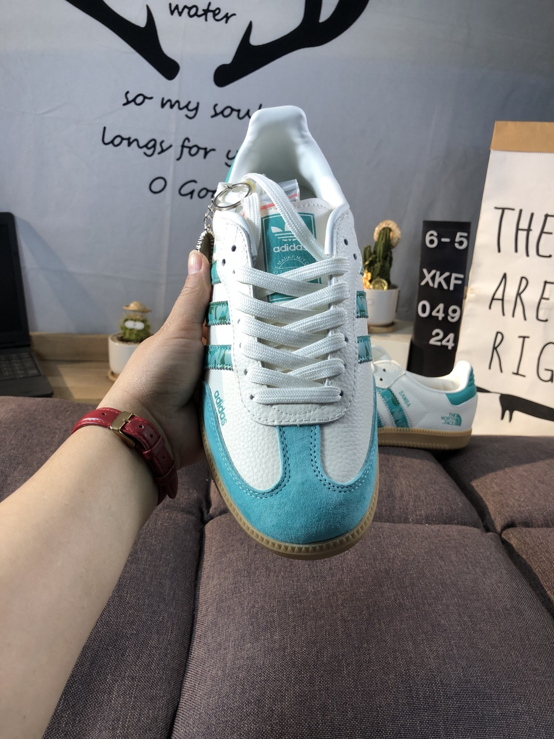 Adidas Samba OG Low Sneakers White/Teal