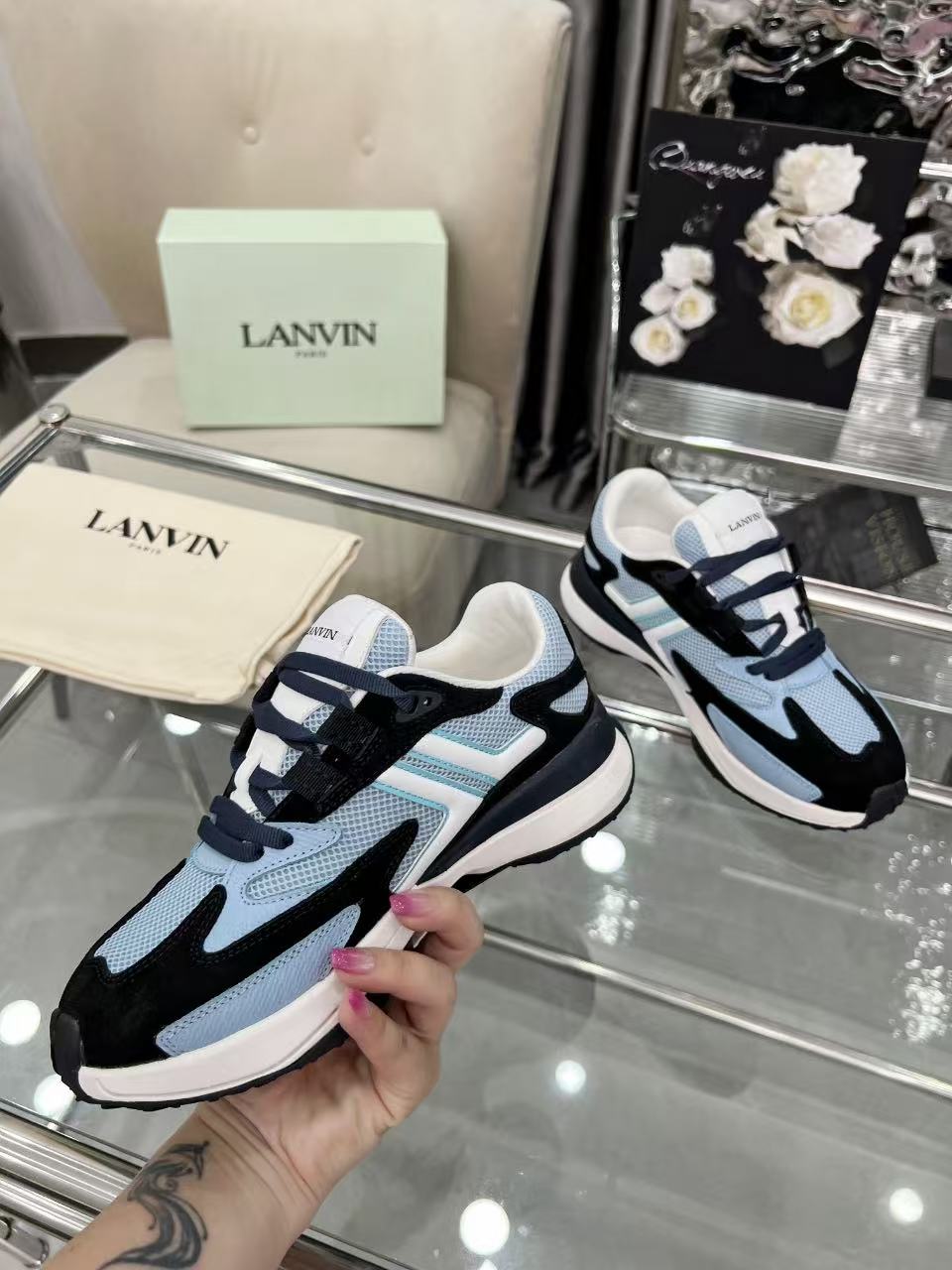 Lanvin CLAY Low-Top Sneakers Multicolor
