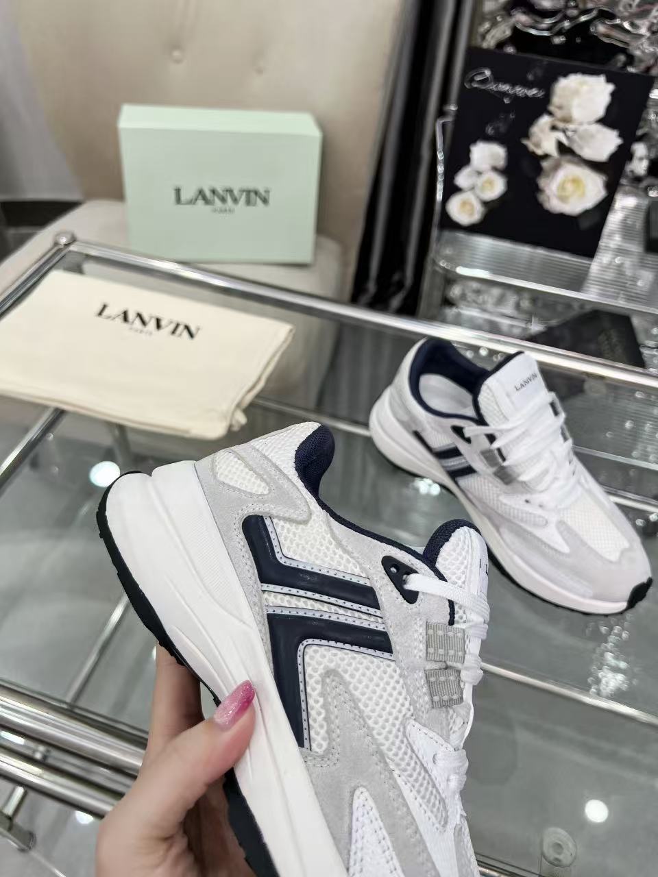 Lanvin Clay Runner Sneakers White