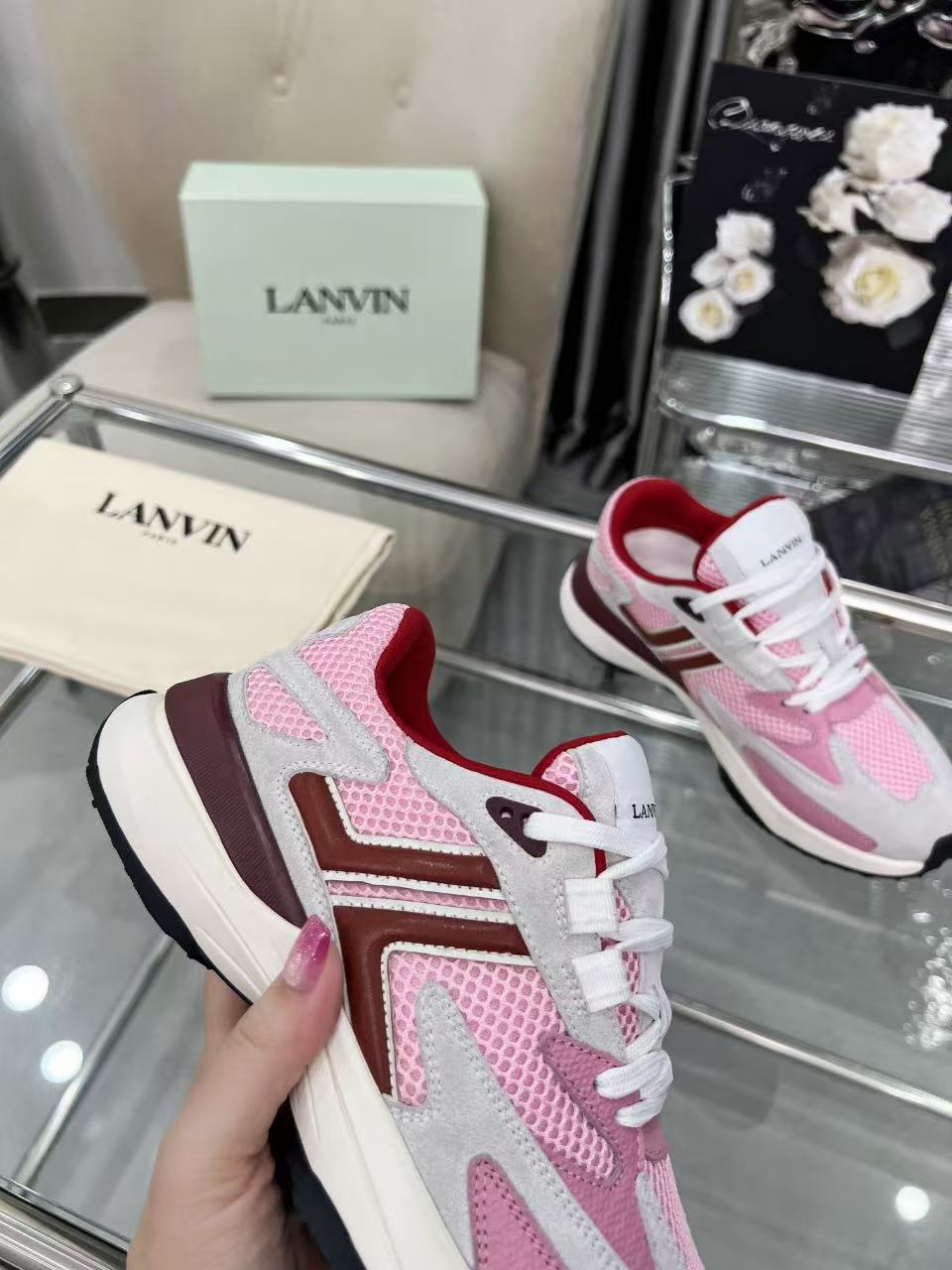 Lanvin Clay Runner Sneaker Pink