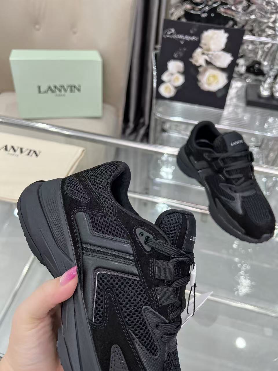 Lanvin Curb Runner Sneakers Multicolor