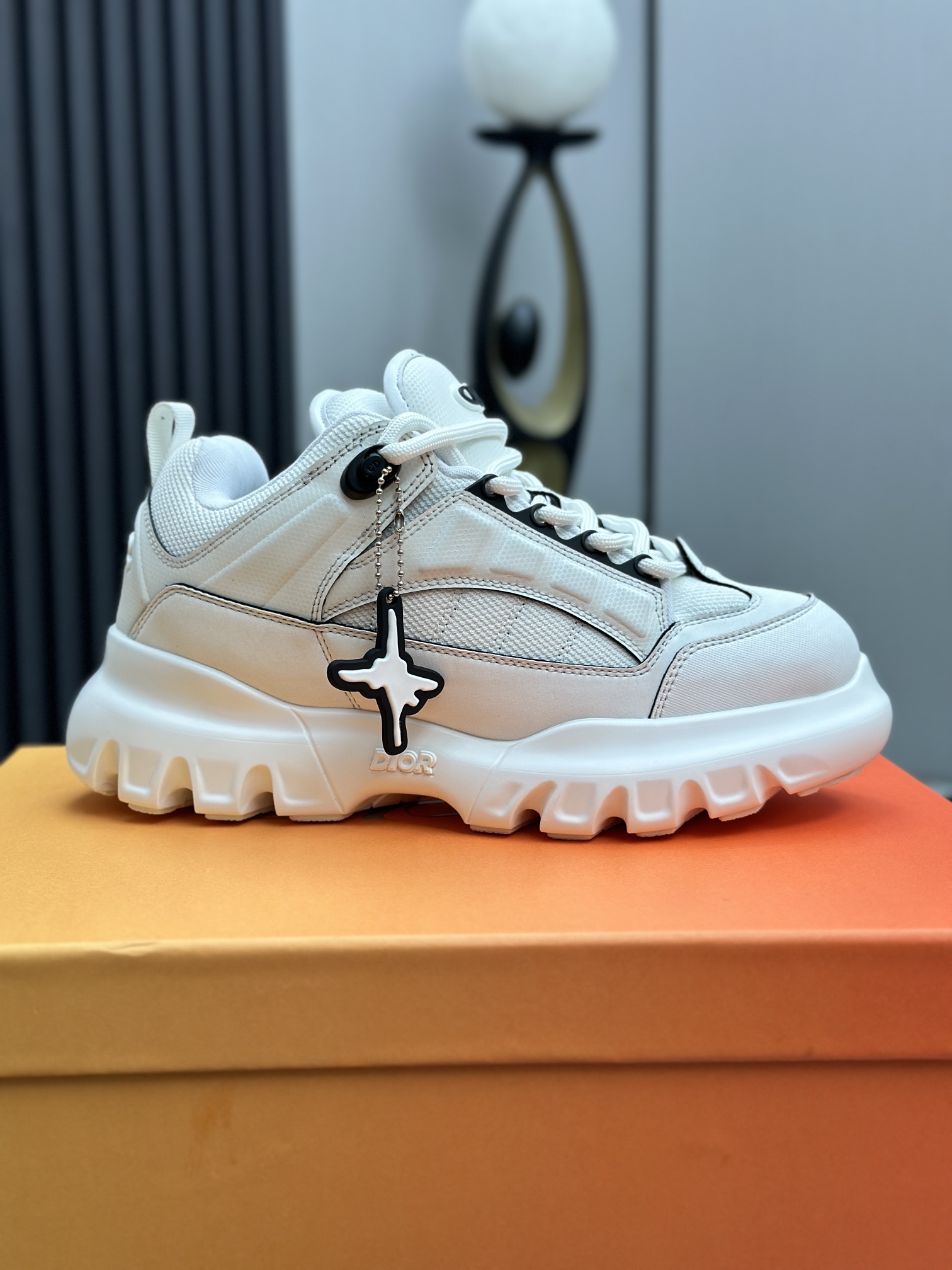 Dior Chunky Mesh Sneakers White