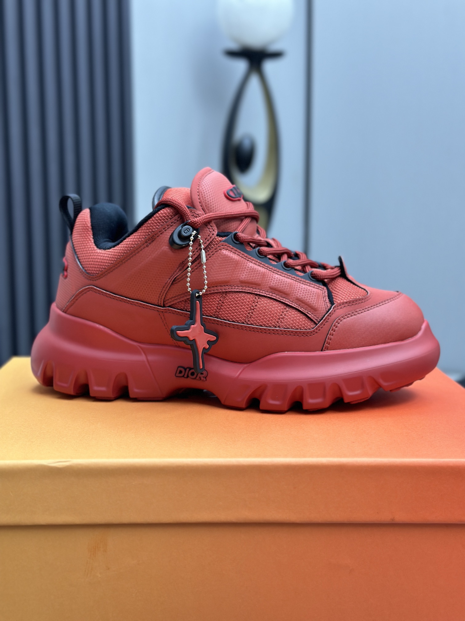 Dior Chunky Runner Sneakers Red
