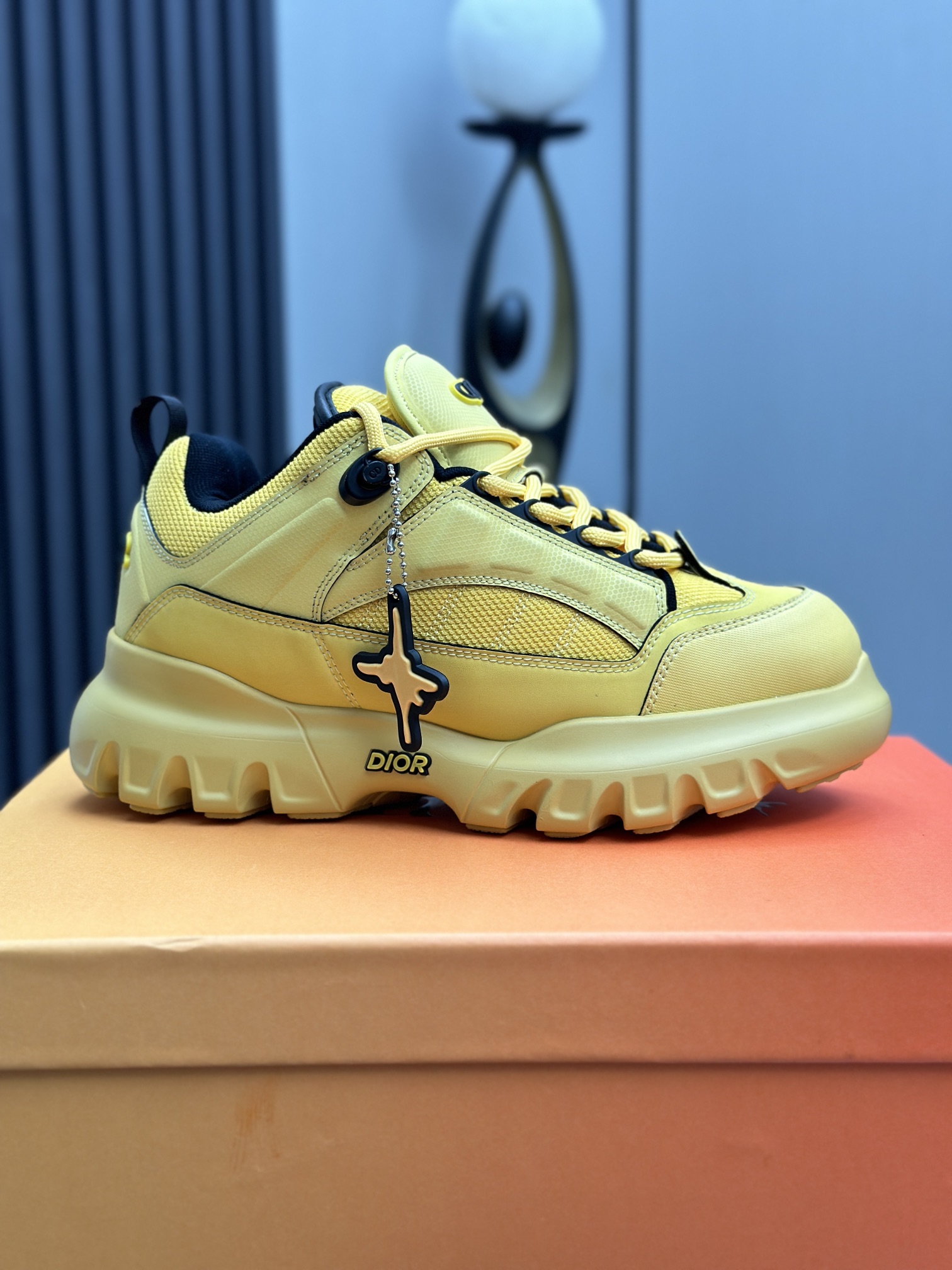 Dior Chunky Runner Sneakers Yellow
