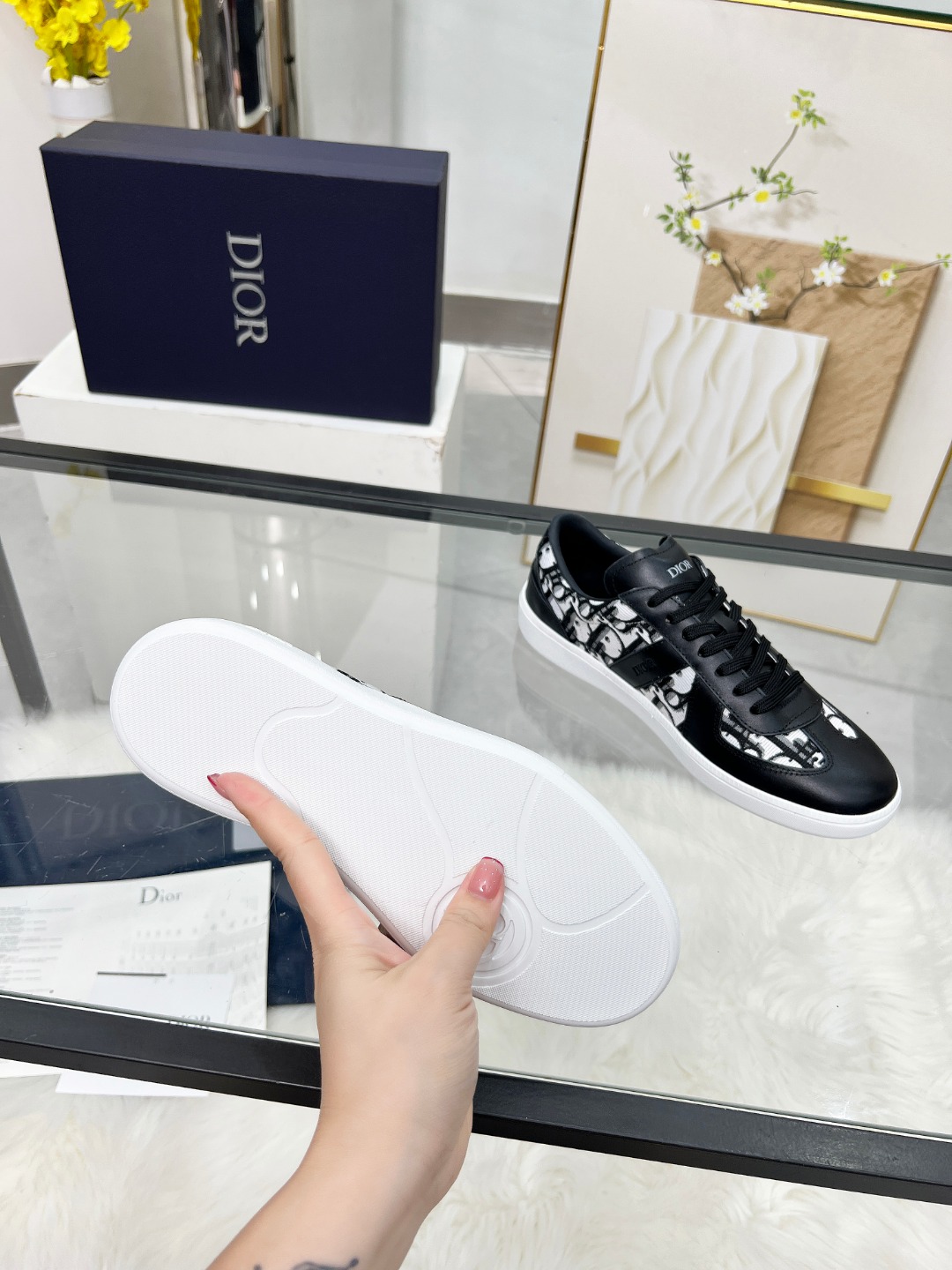 Dior B01 Low Sneakers Black/White