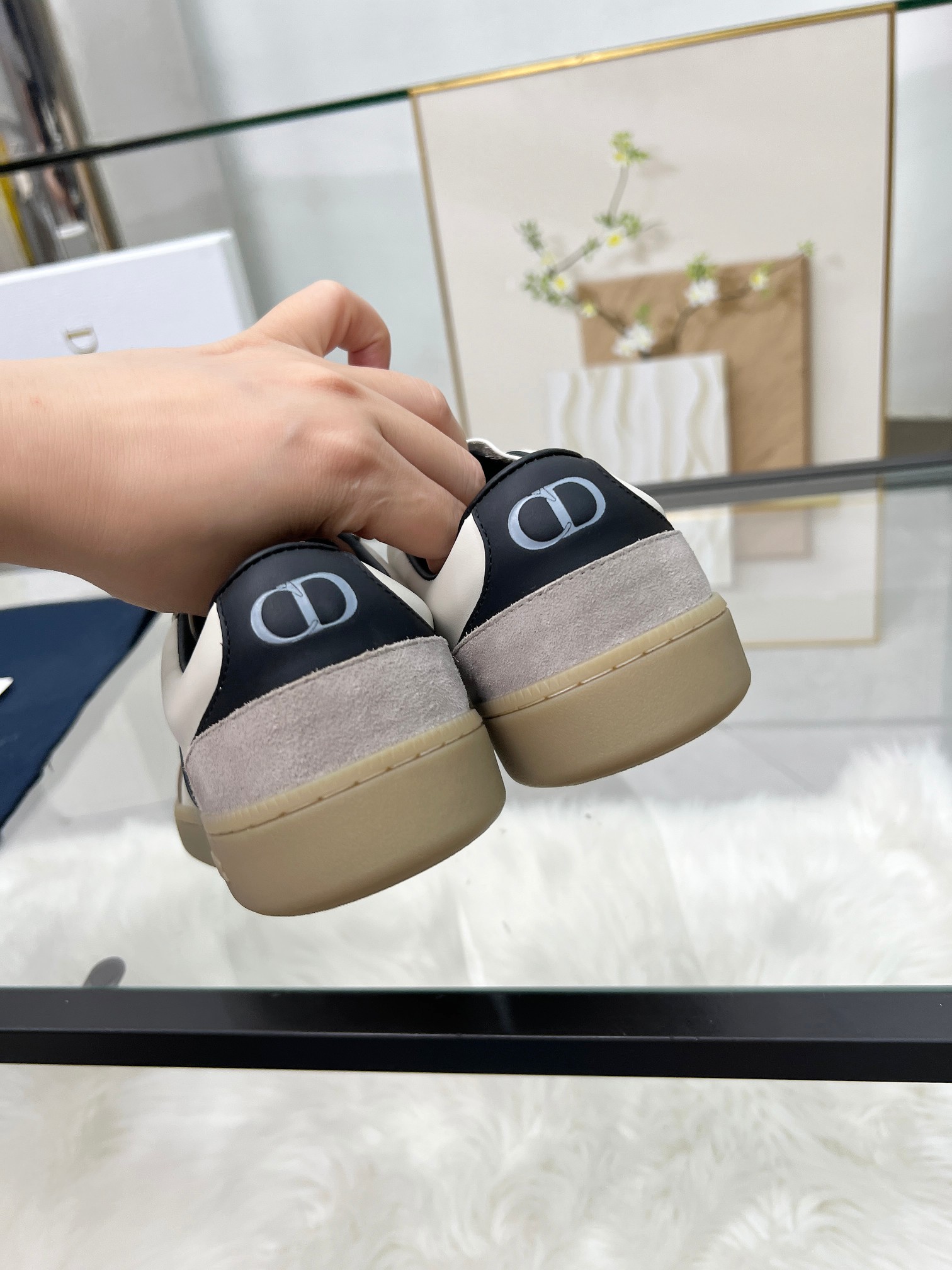 Dior B01 Low-Top Sneakers White