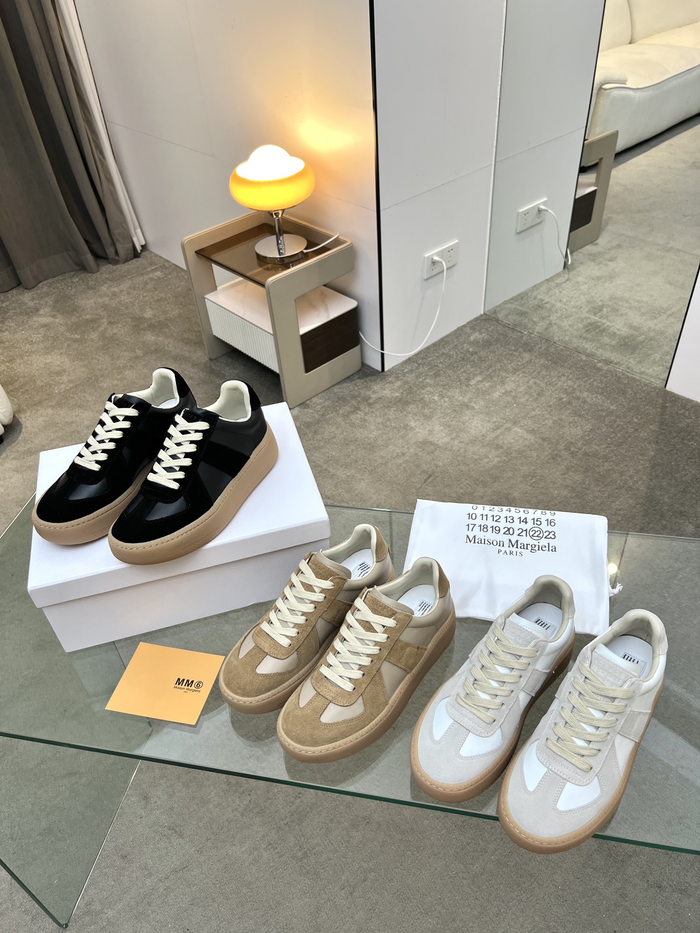 MM6 German Trainer Sneakers Black