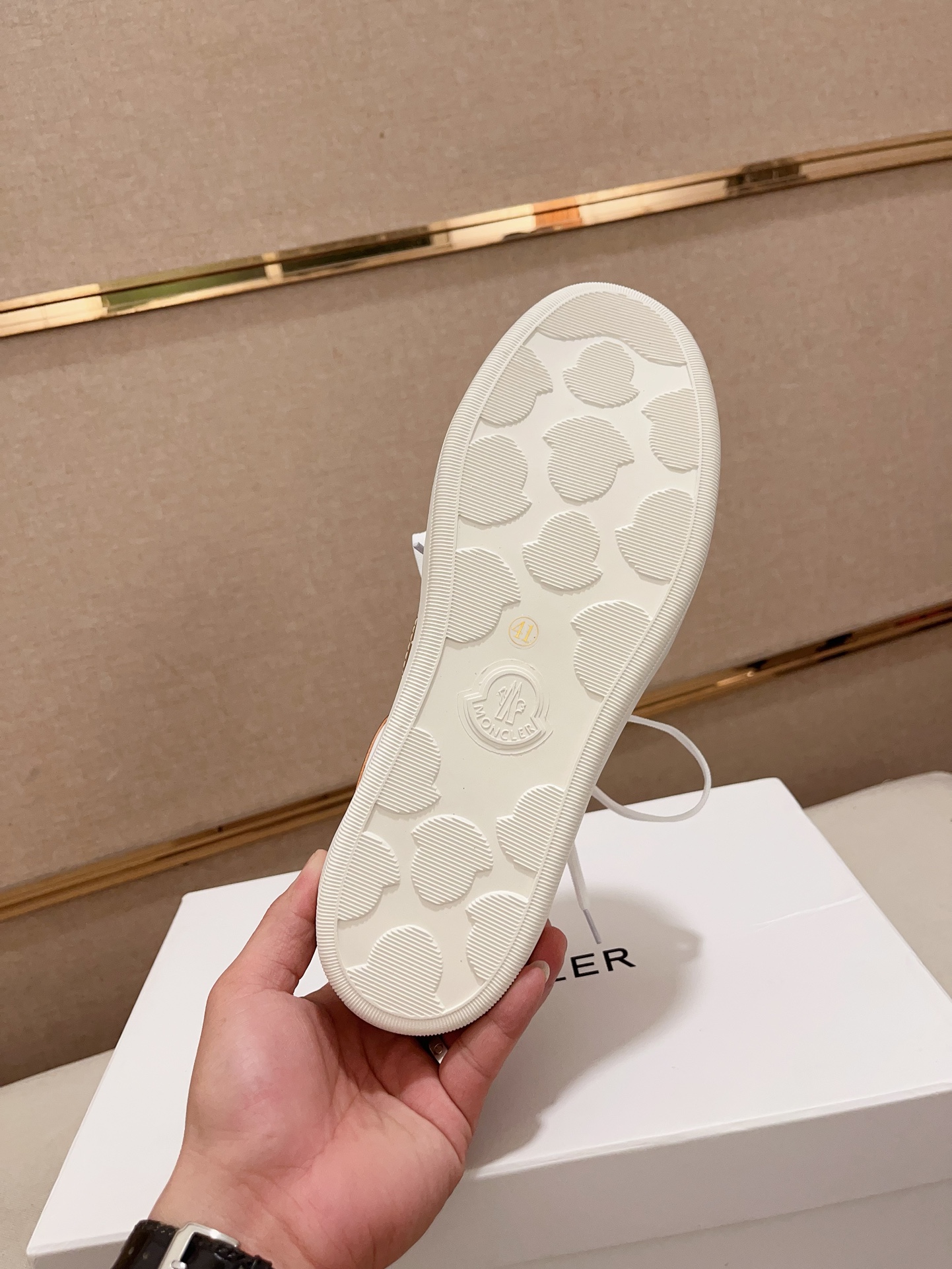 Moncler Lunarove Sneakers Gold/White