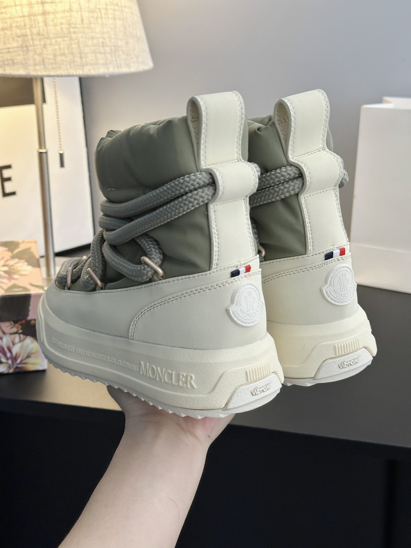 Moncler Altive Mid Snow Boots Olive