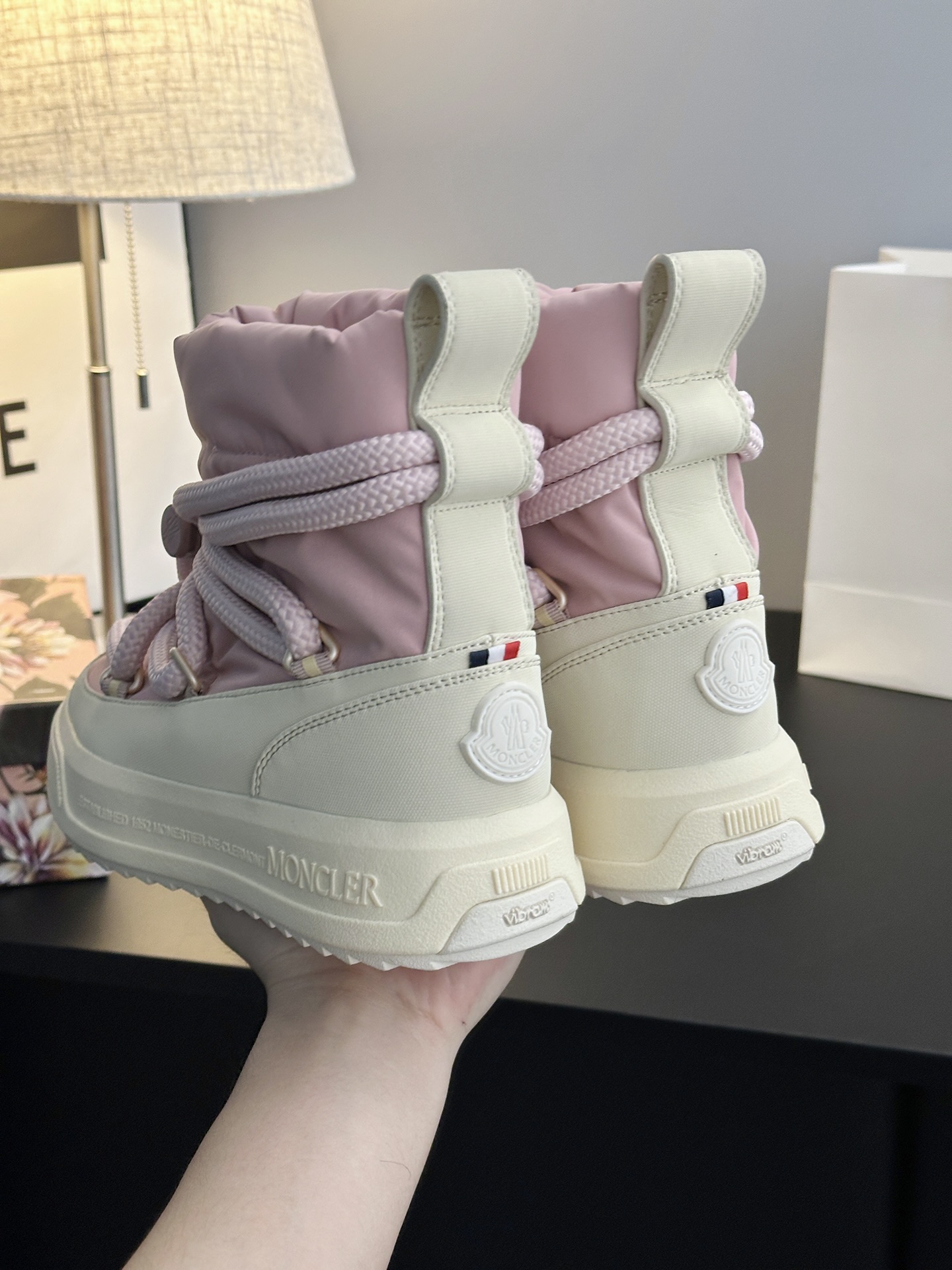 Moncler Altive Mid Snow Boots Pink
