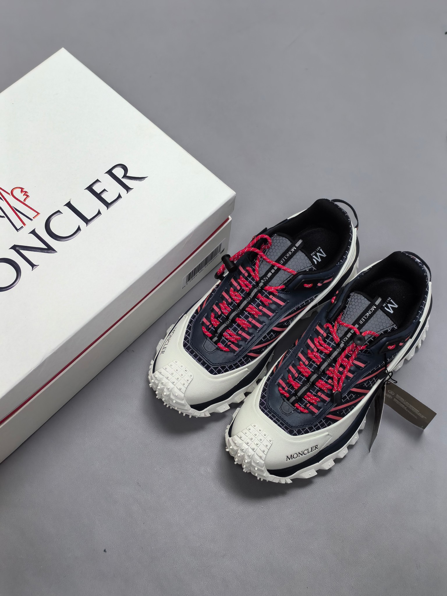 Moncler Trailgrip GTX Hiking Shoes Navy/Red