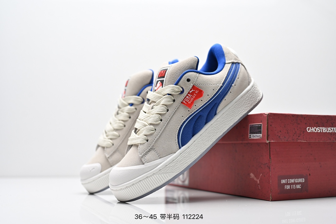 Puma Suede XL Skate Shoes Grey/Blue