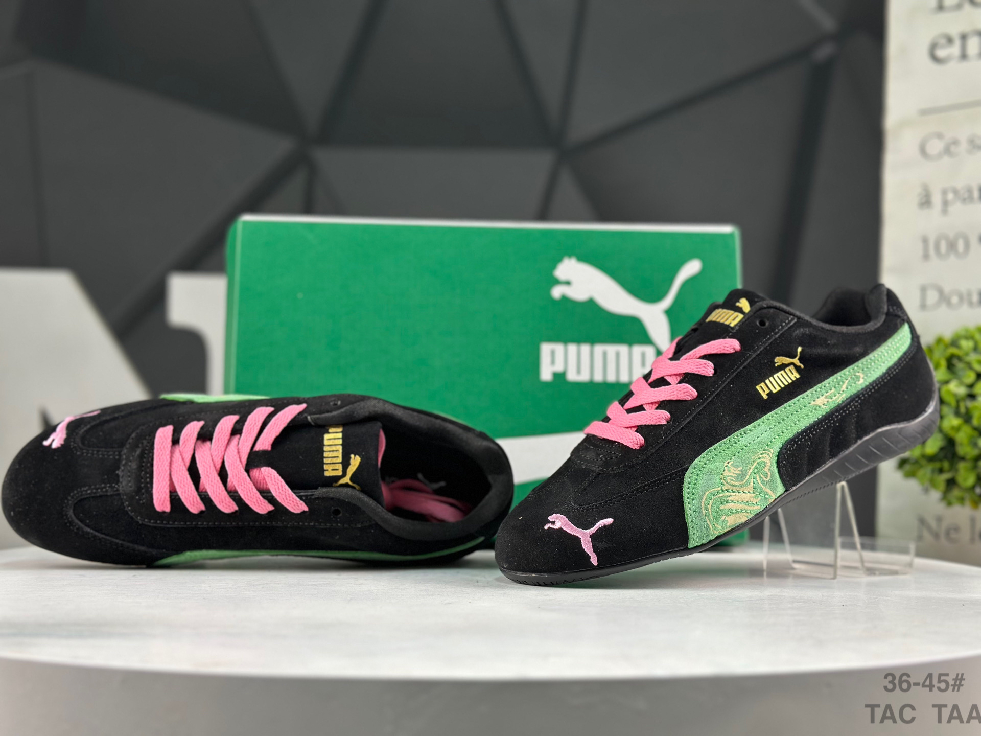 Puma Speed OG Casual Sneakers Black/Green/Pink